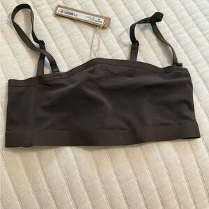 SKIMS sheer sculpt bandeau in expresso